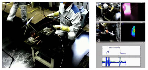 [image]Example of brazing work and brazing process sensing, utilizing advanced image analysis