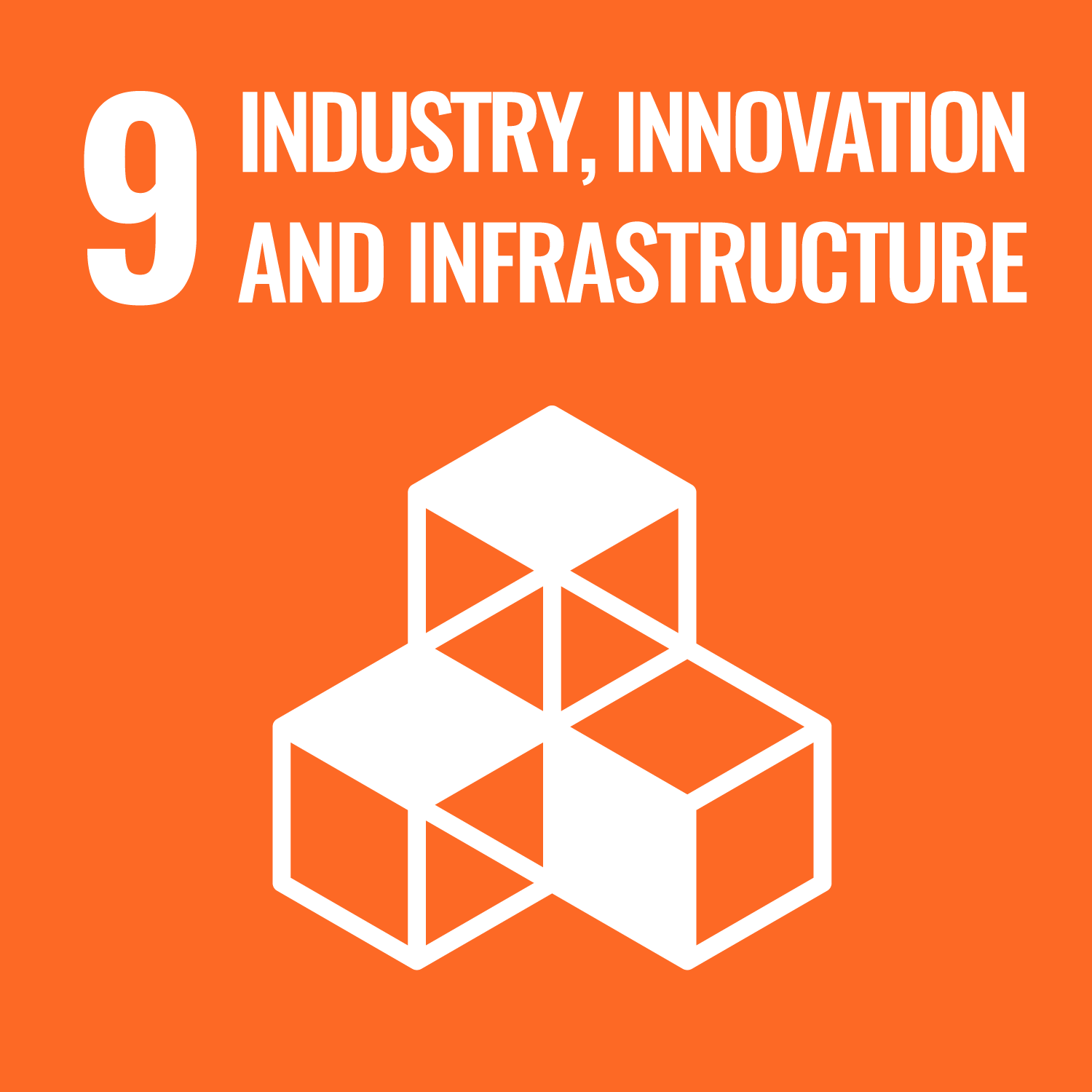 logo : SDGs 9 Industry, innovation, infrastructure